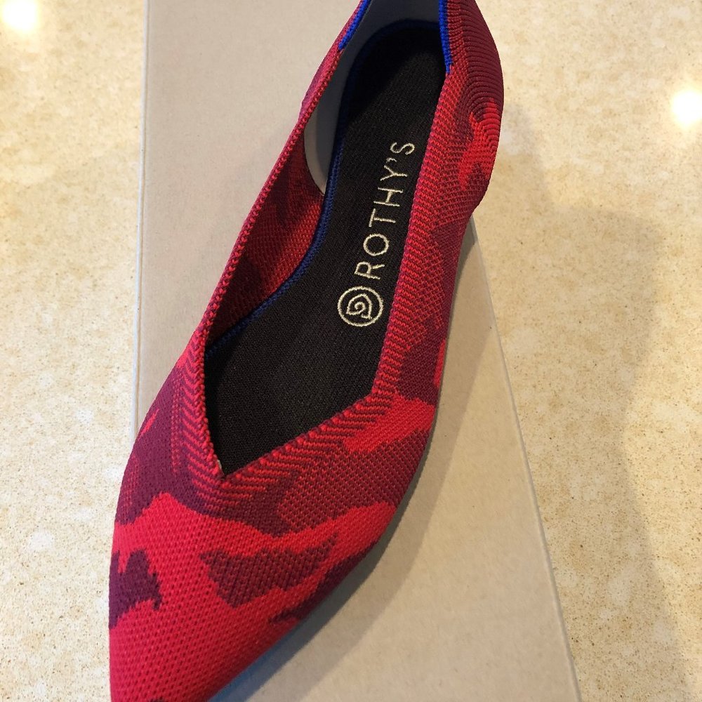 Rothy's 'Never Worn' Point Shoe in Red Camo
